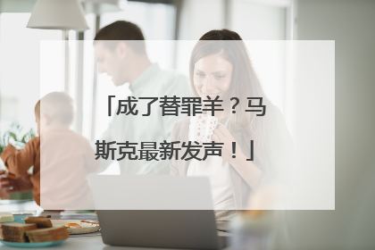 成了替罪羊？马斯克最新发声！