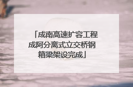 成南高速扩容工程成阿分离式立交桥钢箱梁架设完成