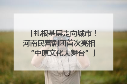 扎根基层走向城市！河南民营剧团首次亮相“中原文化大舞台”