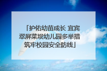 护佑幼苗成长 宜宾翠屏菜坝幼儿园多举措筑牢校园安全防线