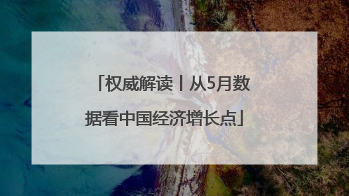 权威解读丨从5月数据看中国经济增长点