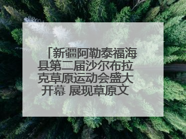 新疆阿勒泰福海县第二届沙尔布拉克草原运动会盛大开幕 展现草原文化魅力