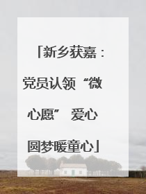 新乡获嘉：党员认领“微心愿” 爱心圆梦暖童心