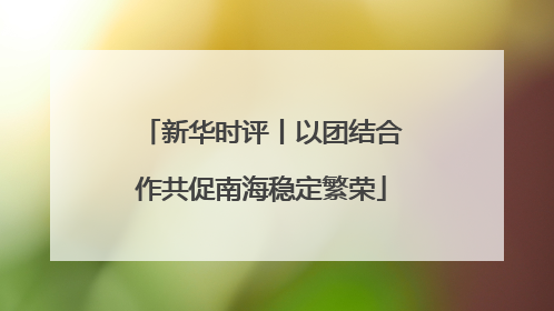 新华时评丨以团结合作共促南海稳定繁荣