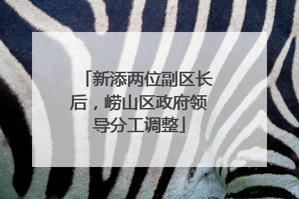 新添两位副区长后，崂山区政府领导分工调整