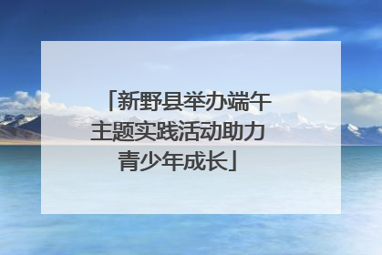 新野县举办端午主题实践活动助力青少年成长