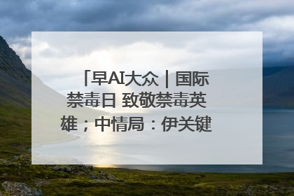 早AI大众｜国际禁毒日 致敬禁毒英雄；中情局：伊关键核设施被摧毁