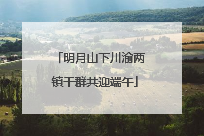 明月山下川渝两镇干群共迎端午