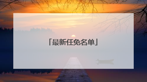 最新任免名单