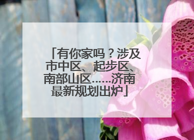 有你家吗？涉及市中区、起步区、南部山区……济南最新规划出炉