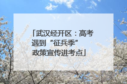 武汉经开区：高考遇到“征兵季”  政策宣传进考点