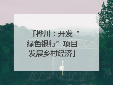 桦川：开发“绿色银行”项目发展乡村经济