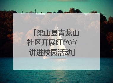 梁山县青龙山社区开展红色宣讲进校园活动