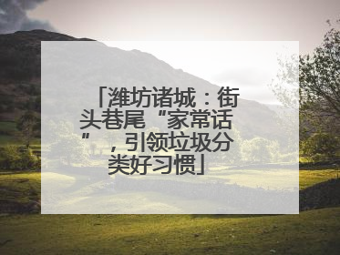 潍坊诸城：街头巷尾“家常话”，引领垃圾分类好习惯