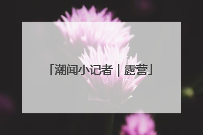 潮闻小记者｜露营