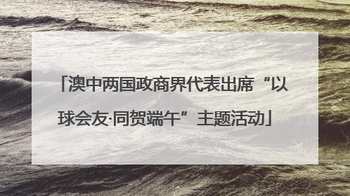 澳中两国政商界代表出席“以球会友·同贺端午”主题活动
