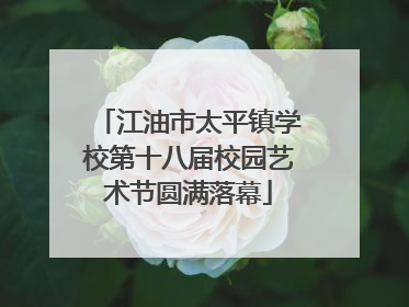 江油市太平镇学校第十八届校园艺术节圆满落幕