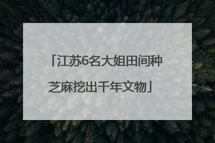 江苏6名大姐田间种芝麻挖出千年文物