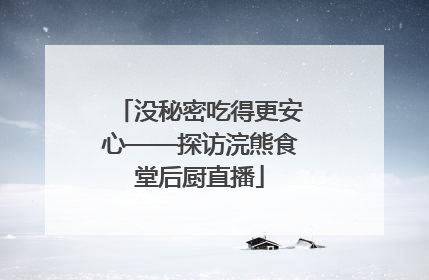 没秘密吃得更安心——探访浣熊食堂后厨直播