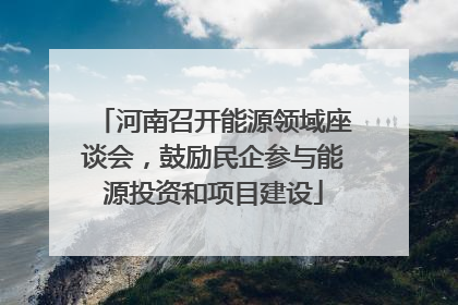 河南召开能源领域座谈会，鼓励民企参与能源投资和项目建设
