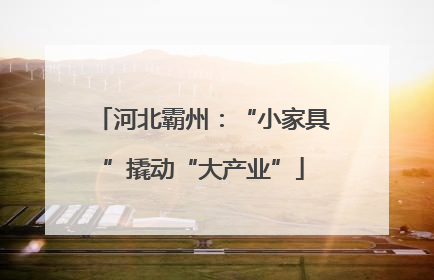 河北霸州：“小家具”撬动“大产业”