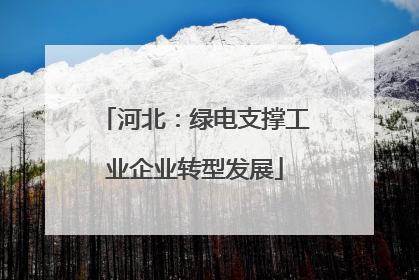 河北：绿电支撑工业企业转型发展