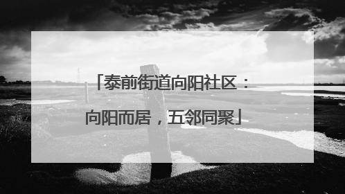 泰前街道向阳社区：向阳而居，五邻同聚