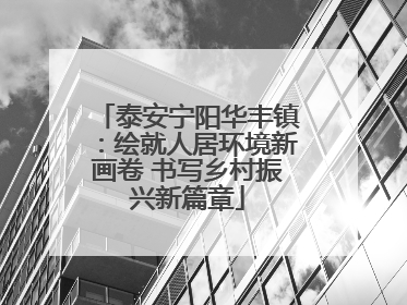 泰安宁阳华丰镇：绘就人居环境新画卷 书写乡村振兴新篇章