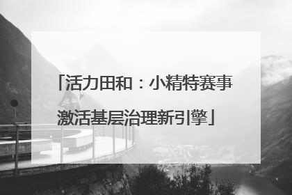 活力田和：小精特赛事激活基层治理新引擎