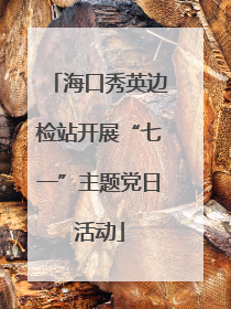 海口秀英边检站开展“七一”主题党日活动