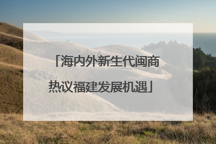海内外新生代闽商热议福建发展机遇