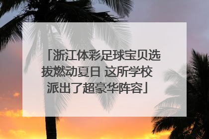 浙江体彩足球宝贝选拔燃动夏日 这所学校派出了超豪华阵容