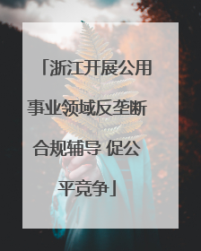 浙江开展公用事业领域反垄断合规辅导 促公平竞争