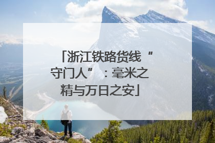 浙江铁路货线“守门人”：毫米之精与万日之安