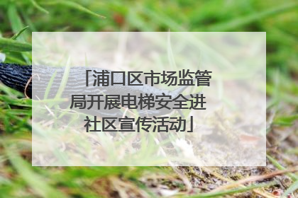 浦口区市场监管局开展电梯安全进社区宣传活动