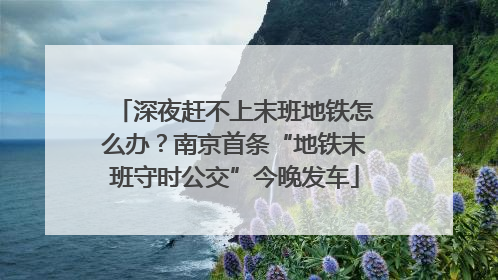 深夜赶不上末班地铁怎么办？南京首条“地铁末班守时公交”今晚发车