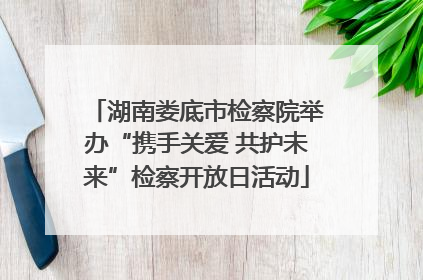 湖南娄底市检察院举办“携手关爱 共护未来”检察开放日活动