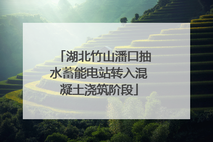 湖北竹山潘口抽水蓄能电站转入混凝土浇筑阶段