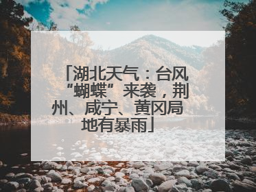 湖北天气：台风“蝴蝶”来袭，荆州、咸宁、黄冈局地有暴雨