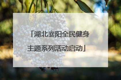 湖北襄阳全民健身主题系列活动启动