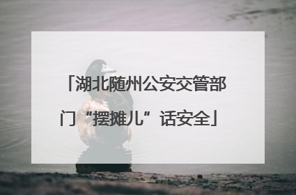 湖北随州公安交管部门“摆摊儿”话安全