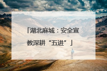 湖北麻城：安全宣教深耕“五进”