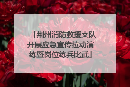 荆州消防救援支队开展应急宣传拉动演练暨岗位练兵比武