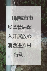 聊城市市场监管局深入开展放心消费进乡村行动