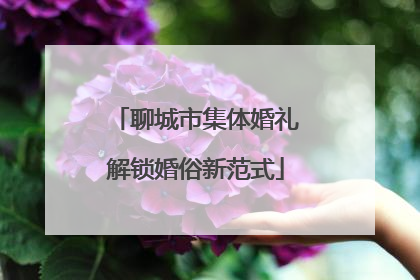 聊城市集体婚礼解锁婚俗新范式
