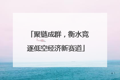 聚链成群，衡水竞逐低空经济新赛道