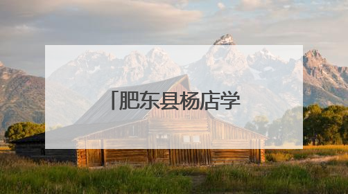肥东县杨店学校：快乐六一 安全“童行”