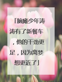 脑瘫少年涛涛有了新餐车，他的干劲更足，因为离梦想更近了