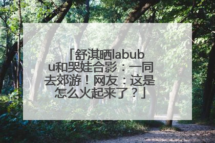 舒淇晒labubu和哭娃合影：一同去郊游！网友：这是怎么火起来了？