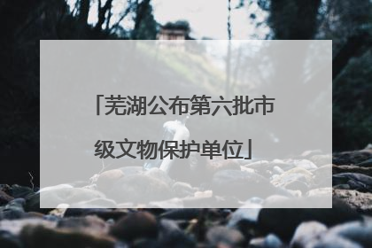 芜湖公布第六批市级文物保护单位